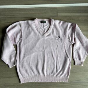 Vintage‎ Trump Doral Country Club Golf Sweater Womens Size L Pink Made Hong Kong